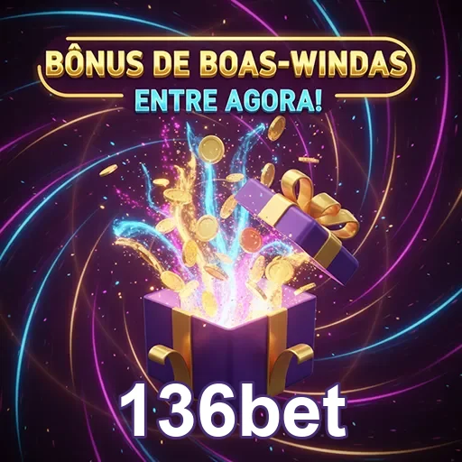 Imagem promocional do site 136bet destacando bônus, promovendo vantagens exclusivas para os usuários.