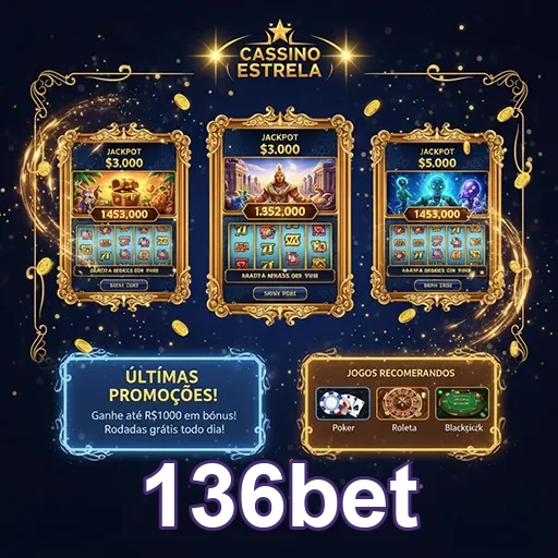 Imagem promocional do site 136bet, destaque para apostas esportivas e cassino online, com tema vibrante e chamativo